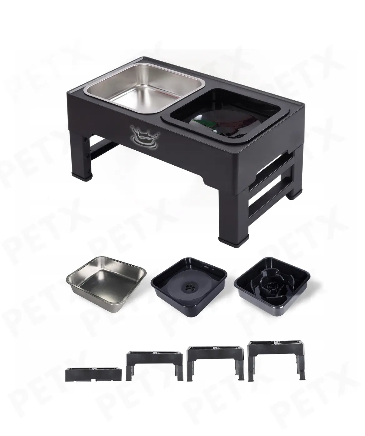 Klavon™ Adjustable Elevated Dog Bowl - Zero Splash  & Slow Feeder