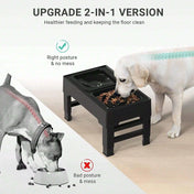 Klavon™ Adjustable Elevated Dog Bowl - Zero Splash  & Slow Feeder