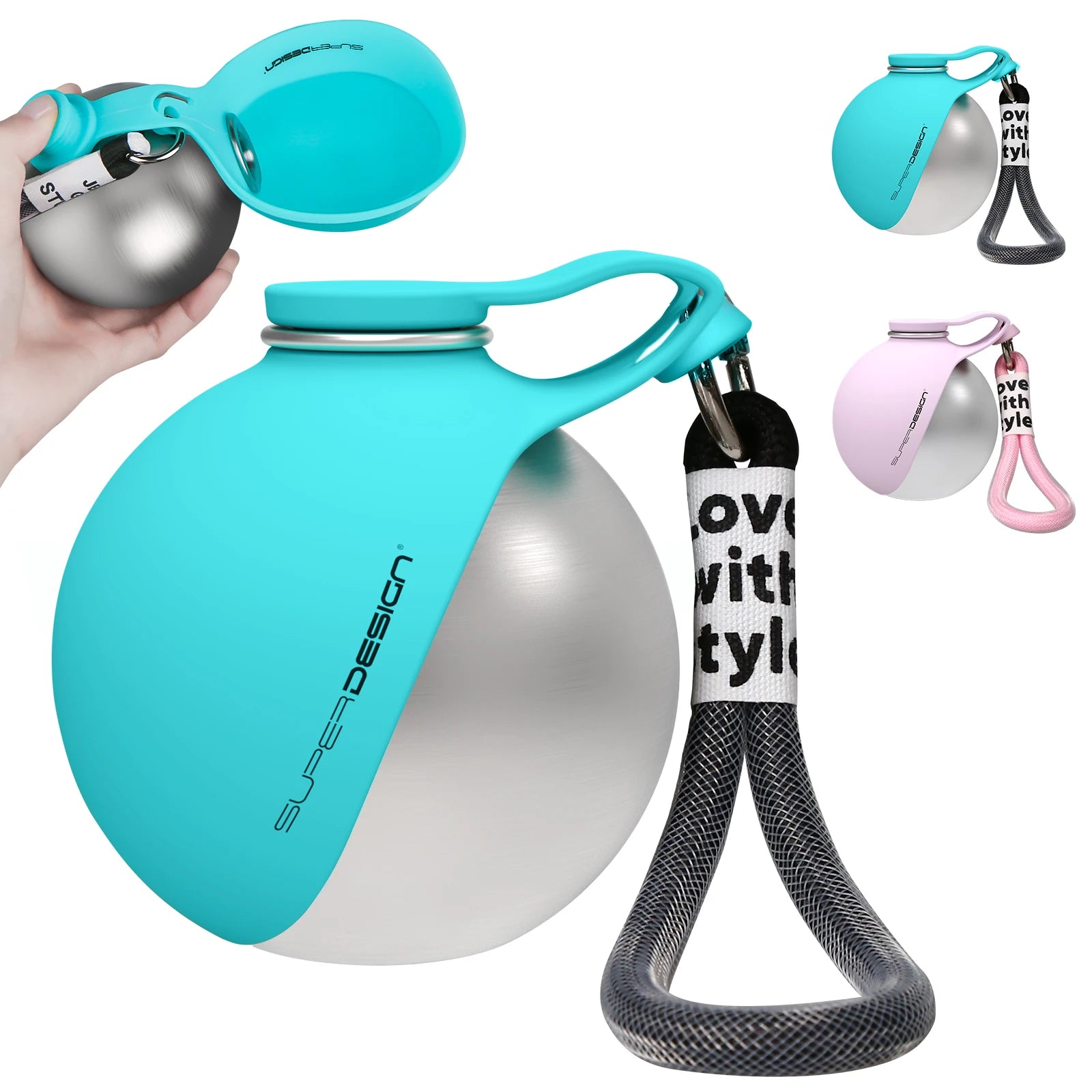 Klavon™ AquaGo 2-in-1 Portable Dog Water Bottle 285 ml
