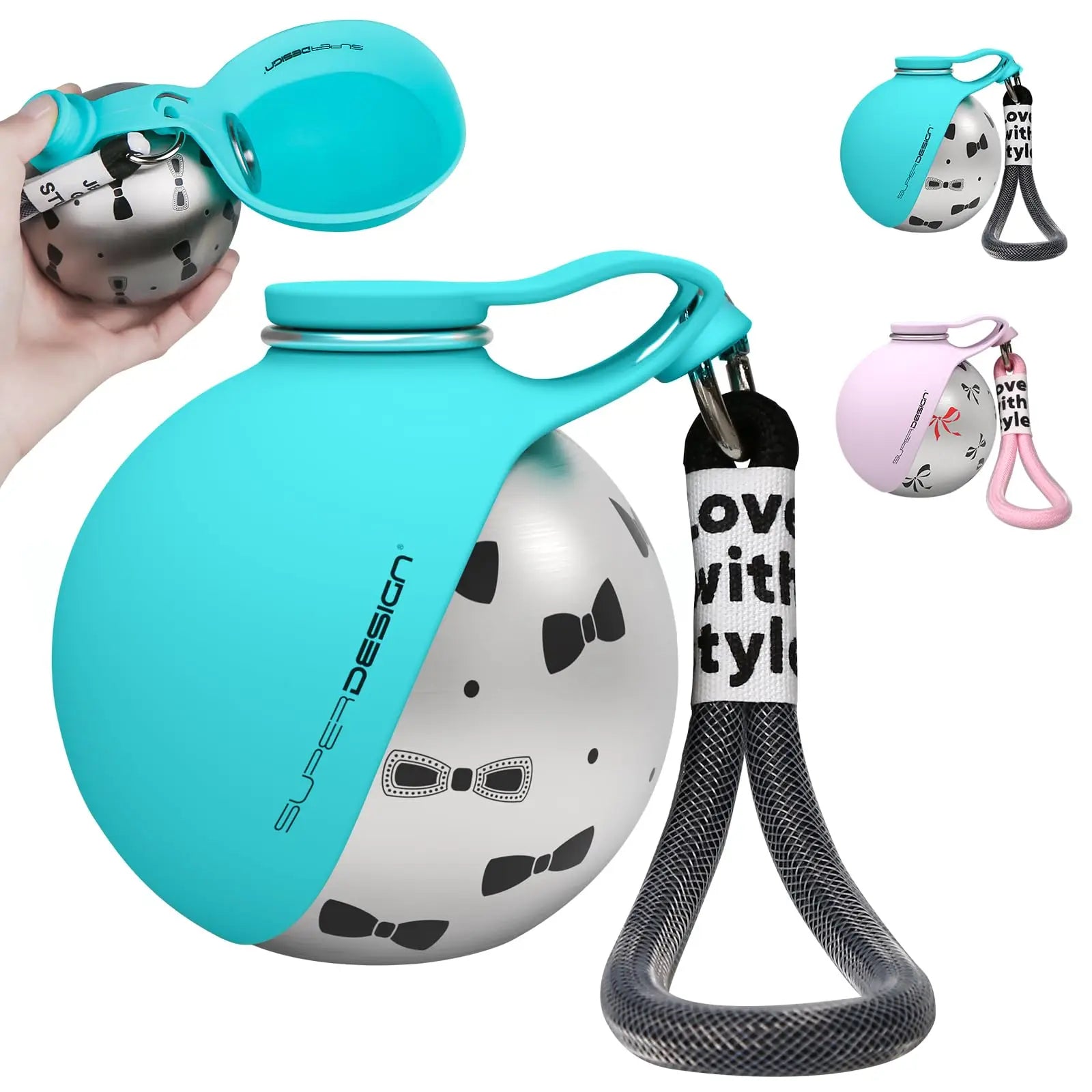 Klavon™ AquaGo 2-in-1 Portable Dog Water Bottle 285 ml