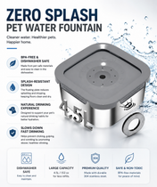 Klavon™ AquaGuard 4.5L Spill-Free Dog Water Bowl