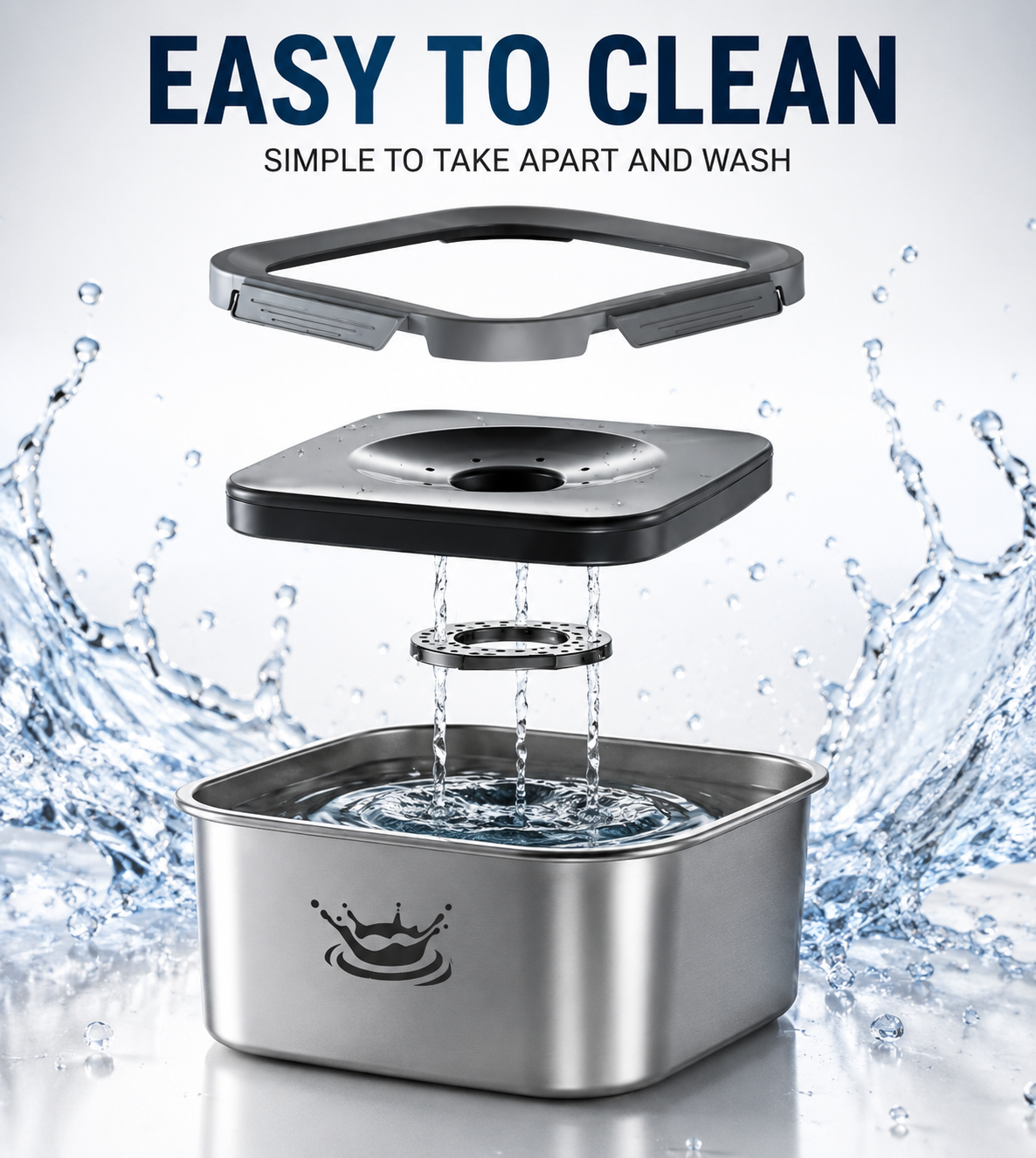 Klavon™ AquaGuard 4.5L Spill-Free Dog Water Bowl